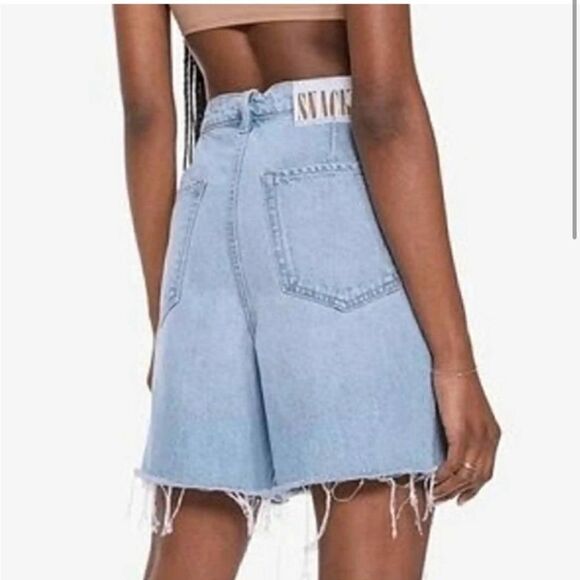 Mother Snacks The Pleated Fun Dip Jean Short size 25 NWT $218 - Picture 8 of 13